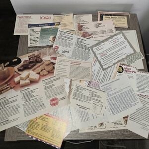 Vintage 92+ Recipe/Cooking Clippings Booklets & Flyers Advertising 1980s-2006.